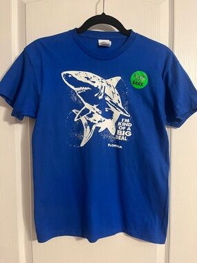 Blue Glow in the Dark Shark Tee